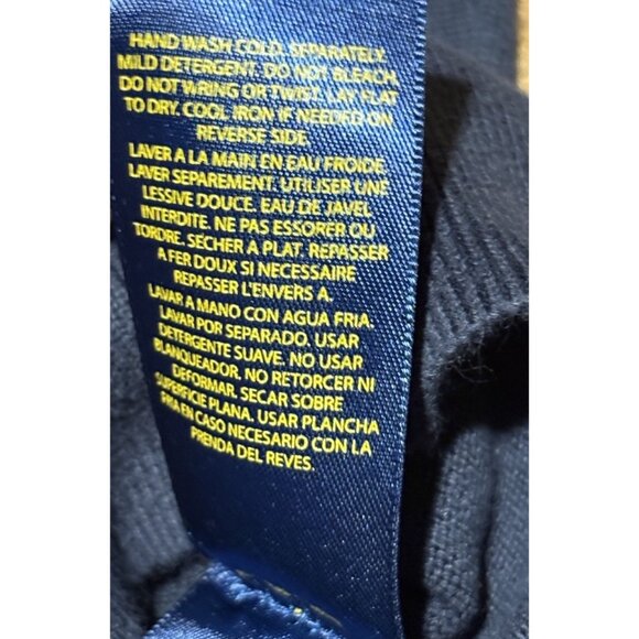 POLO RALPH LAUREN Boys Toddler Navy Blue V-neck Cotton Sweater Size M - Picture 4 of 8